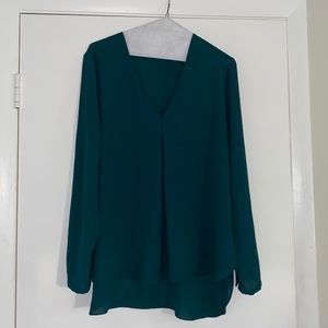 White House black market blouse. Size 10. Forest green.